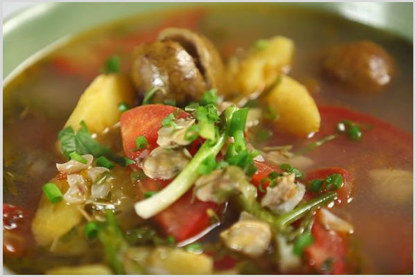 canh ngao nấu sấu